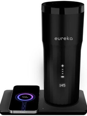 Heated Coffee Mug 12oz - Self-Heating Tumbler with Rechargeable Battery